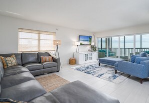 Condo, 2 Bedrooms | Living room - Estero Beach Club East #402 by Coastal Vacation Properties (Fort Myers Beach)