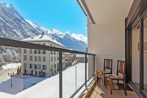 Balcony - Apt L'Outa 111 Mont Blanc View in Chamonix center for 6, Chamonix, France (Chamonix)