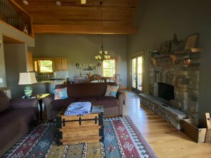 Smart TV, fireplace, offices, printers