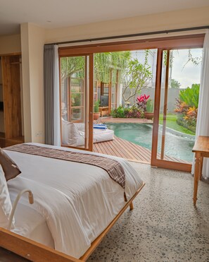 3 bedrooms, in-room safe, desk, laptop workspace - Villa Ayuddha at Anandathu Villas - 3BR Tropical Villa w/Private Pool in Canggu (Mengwi)