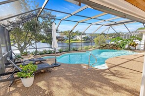 Una piscina riscaldata