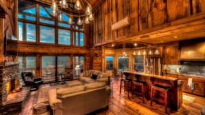 House, 3 Bedrooms | Living room - Rocknview Lodge by Escape to Blue Ridge (Cherry Log)
