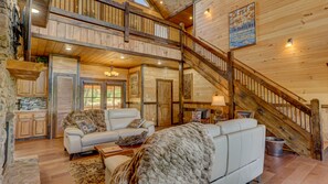 House, 4 Bedrooms | Living room - 4 Leaf Clover by Escape to Blue Ridge (Blue Ridge)