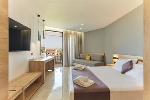 Habitación cuádruple Deluxe | Insonorización, tabla de planchar con plancha y wifi gratis