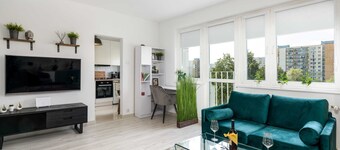 Keplera 8B Poznań | Comfy Studio with Balcony