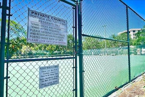 tennis courts across the road