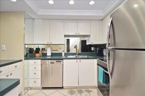 well stocked kitchen with updated appliances
