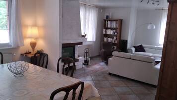 Cheminée, jeux vidéo, livres