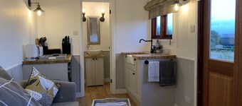 Idyllic rural Shepherds Hut in private wildflower meadow.