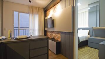 Superior Apartment | Living area | 32-inch Smart TV with digital channels