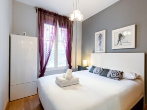 1 bedroom, iron/ironing board, Internet, bed sheets
