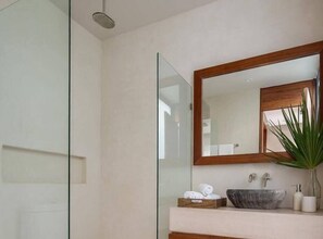 Standard Apartment | Bathroom | Shower, free toiletries, hair dryer, towels - Brand New 2 BR Jungle Terrace C211 (Tulum)