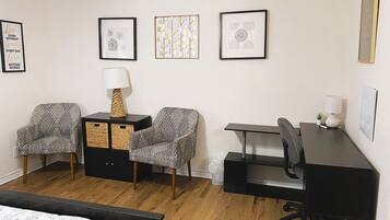 1 bedroom, travel crib, free WiFi, bed sheets