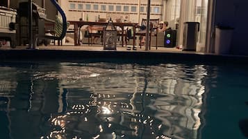 Piscina externa, piscina aquecida