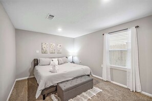 3 bedrooms, iron/ironing board, travel cot, WiFi