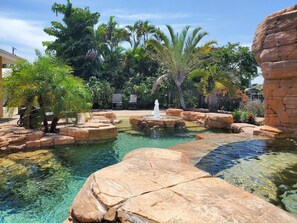 Outdoor pool, a heated pool