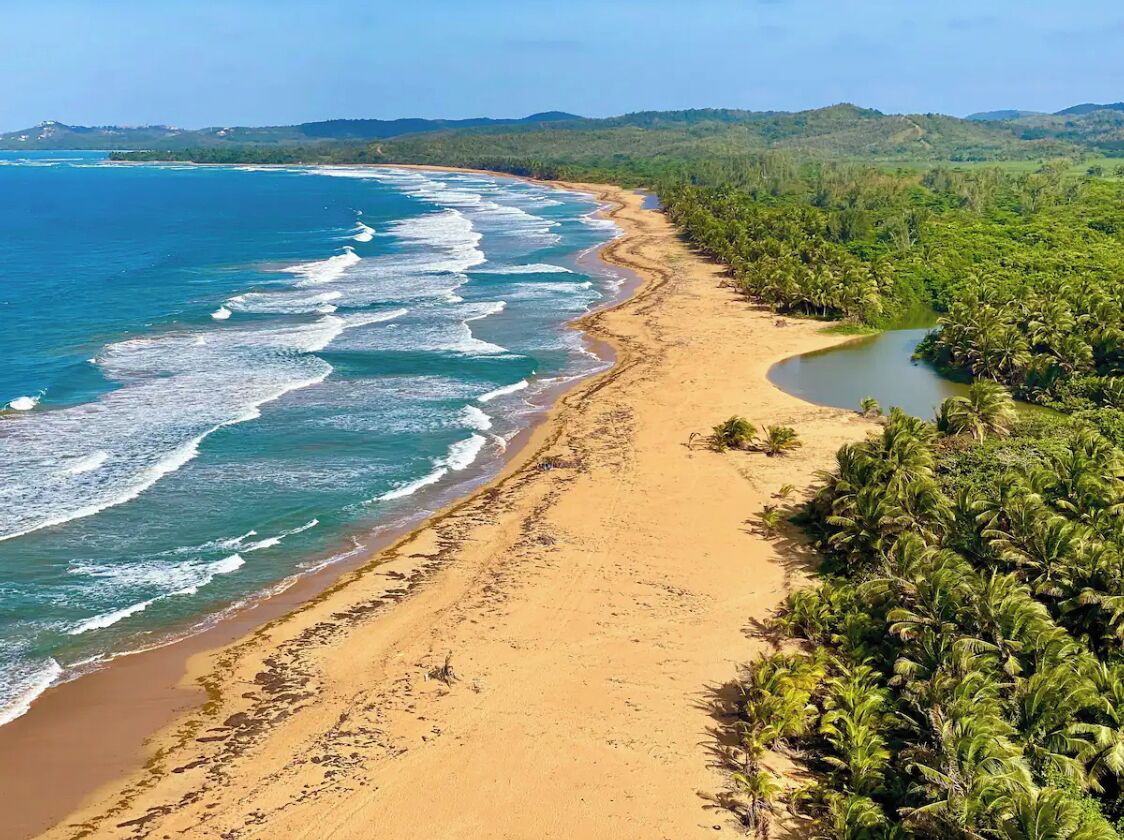 On the beach, sun loungers, beach towels