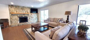 Smart TV, fireplace, offices