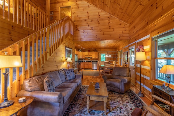 Televisión de pantalla plana, chimenea, reproductor de DVD y futbolito