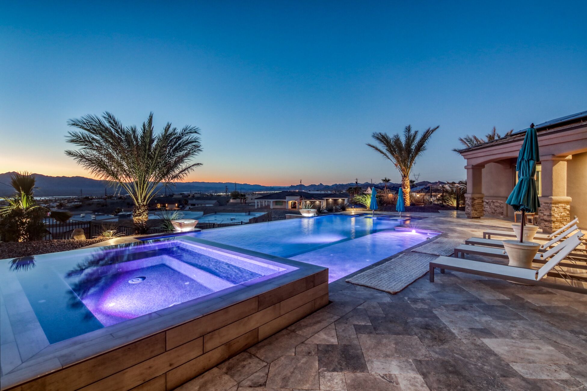 Spa and pool area. 