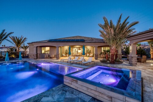 Custom Luxury 4 master suite home with cabana, large pool and twin 60’ RV bays!