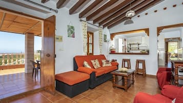 Chimenea, reproductor de DVD y estéreo
