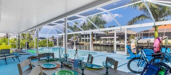 Island Vibe! 3/2 Salt Water Heated Pool with Bonus Room, Waterfront!