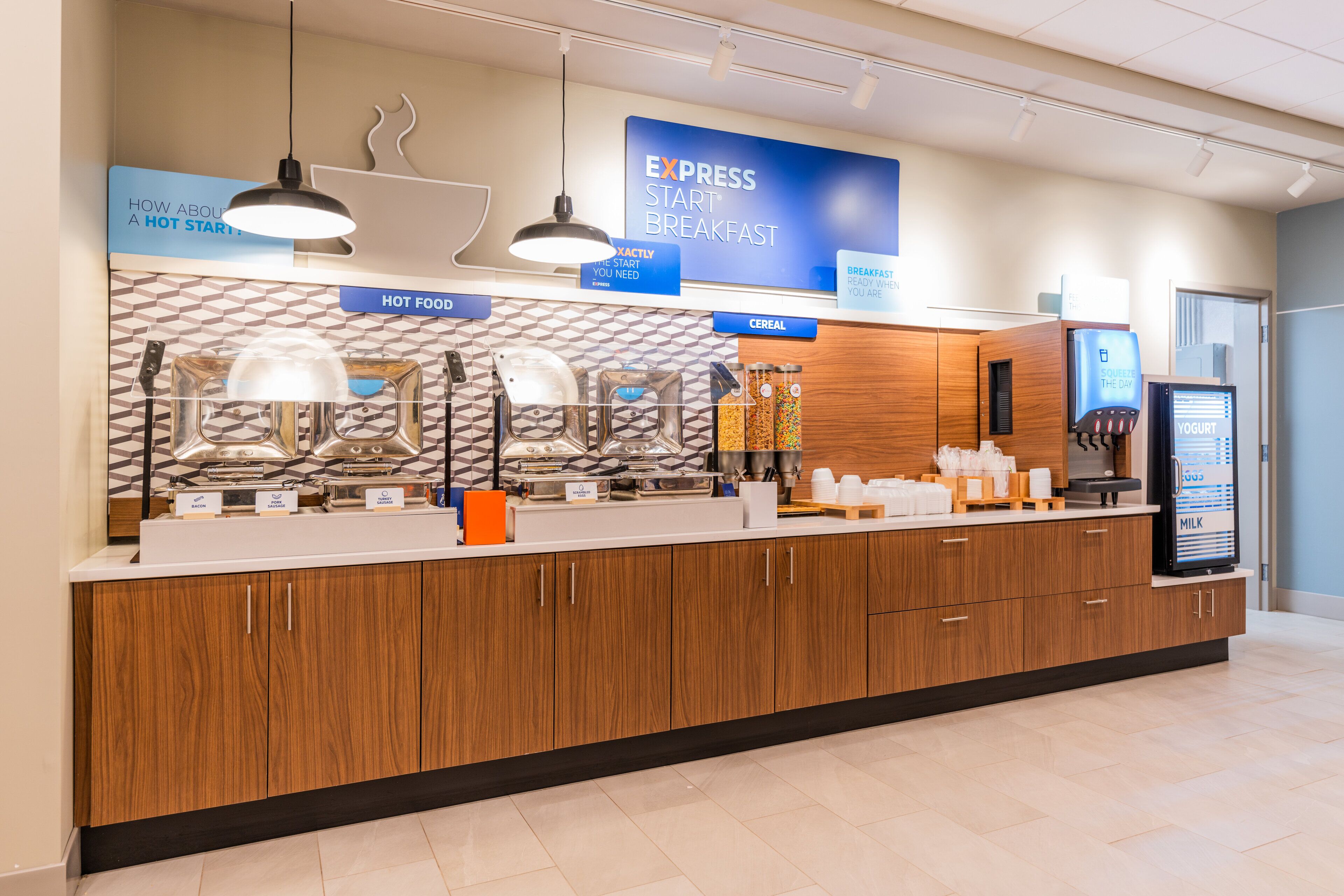 Free daily self-serve breakfast