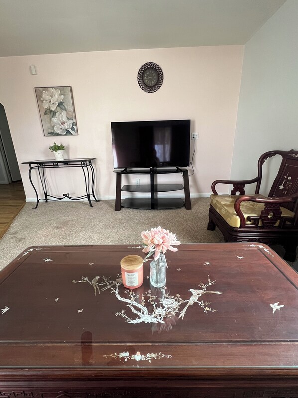 Smart TV, DVD player, video library