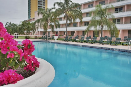 Outdoor pool. CASTAWAYS RESORT,GRAND BAHAMA, BAHAMAS. Home Away from Home
