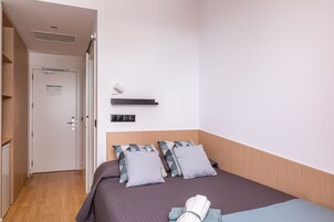 Down duvets, desk, iron/ironing board, free WiFi