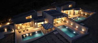 DAELIA VILLAS II of 3 Luxury Villas, private pool, in an enclosed olive grove