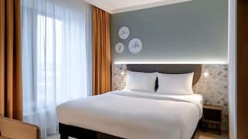 Familienzimmer, 1 Doppelbett und Schlafsofa (Modern) | Allergikerbettwaren, Verdunkelungsvorhänge, Bettwäsche