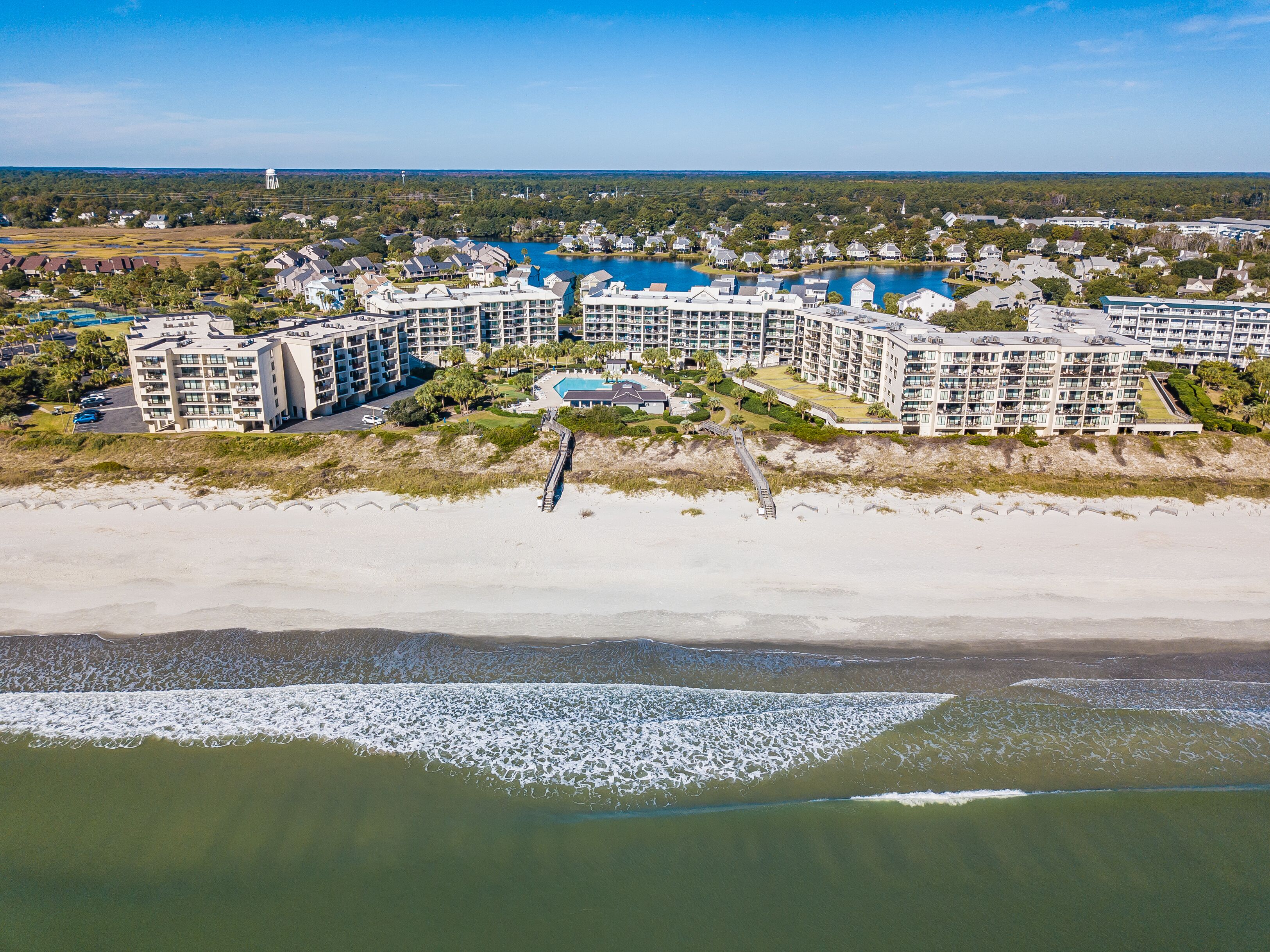 Oceanfront condo on the 5th floor with many amenities located within gated Pawleys Island community.