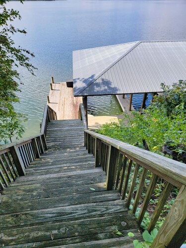 Large lake property in Ten Mile, amazing sunset views, two boat slips, fire pit