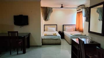 Premium bedding, desk, bed sheets
