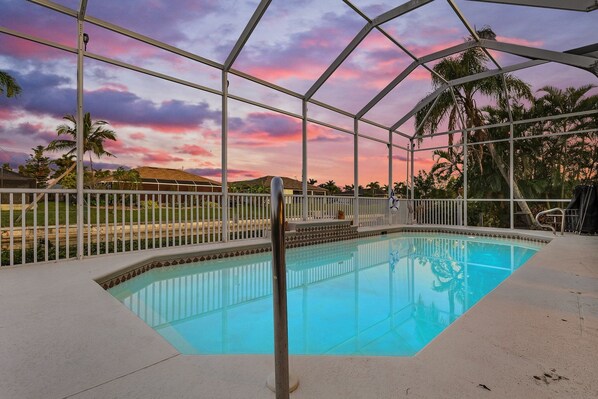 A heated pool