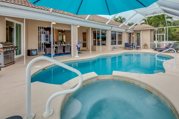 Outdoor pool, a heated pool