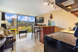 Condo, 1 cama Queen size y sofá cama, cocina, vista a la montaña | Vista a la montaña