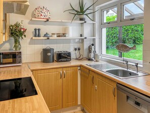 Dishwasher, highchair, cookware/dishes/utensils