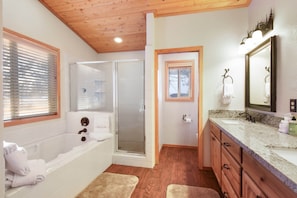 House, Multiple Beds, Balcony, Mountain View (Quaking Cabin) | Bathroom - Quaking Cabin Gas BBQ & Amenities Access! (Truckee)