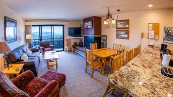 Televisión, chimenea