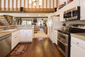 Condo, Multiple Beds, Fireplace, Mountain View (Snowcreek #418) | Private kitchen | Coffee/tea maker