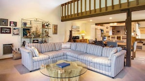 Condo, Multiple Beds, Fireplace, Mountain View (Snowcreek #418) | Living area - Snowcreek #418 - Near Trails & Shopping (Mammoth Lakes)