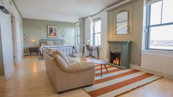 1 bedroom, desk, iron/ironing board, travel crib