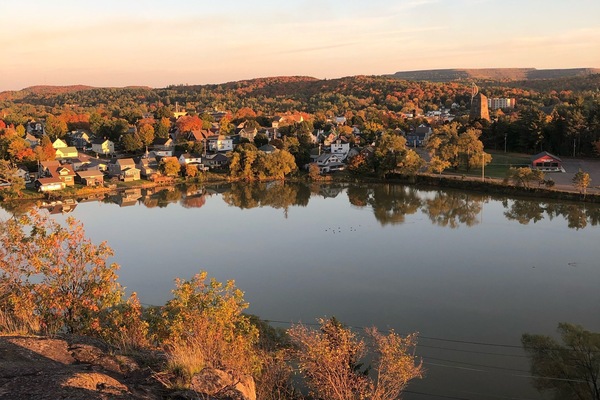 View from Pilot’s Knob. Trail in our backyard
