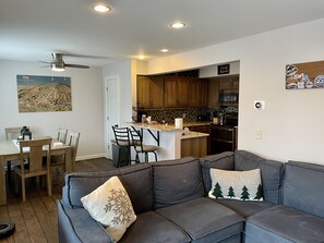 Smart TV, fireplace, video games, books