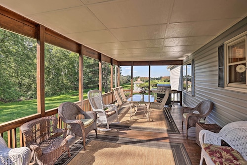 Charming Burdett Home with Grill, Gazebo + Yard