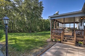 Terrace/patio - Charming Burdett Home with Grill, Gazebo + Yard (Burdett)