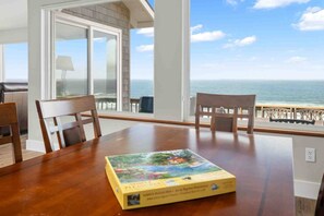Dining - Stunning Panoramic Ocean Front Views, Single Level, Open Floor Plan, BBQ, Large Deck, Walk to Beach (Cloverdale)